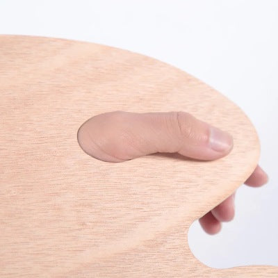 Wood Elliptical Paint Palette 20*30 cm Model Painting Clip Tool
