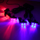 30W 8Pcs Lamp 16 LED Emergency Flashing Warning Lights Wireless Remote Grille Strobe