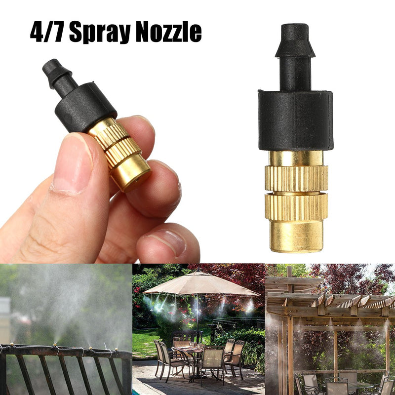 Misting System 4/7 Spray Nozzle Patio Fan Cooler Water Garden House Outdoor