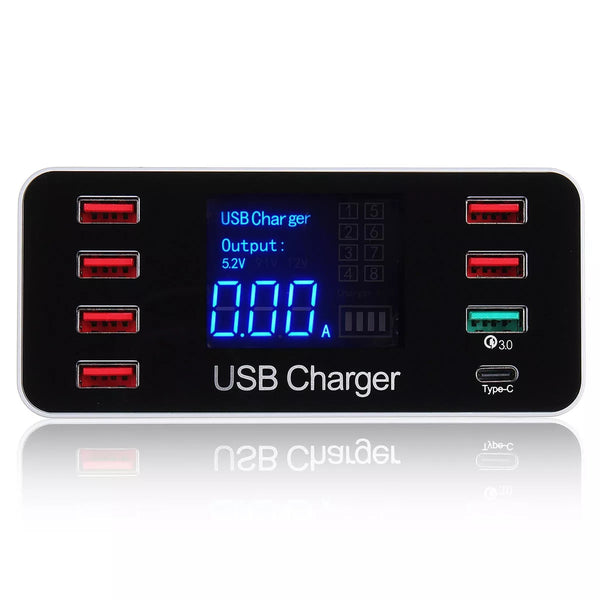 40W QC Smart Desktop Fast Charging Station Charger 7 USB Port Charger US/AU/UK/EU Plug