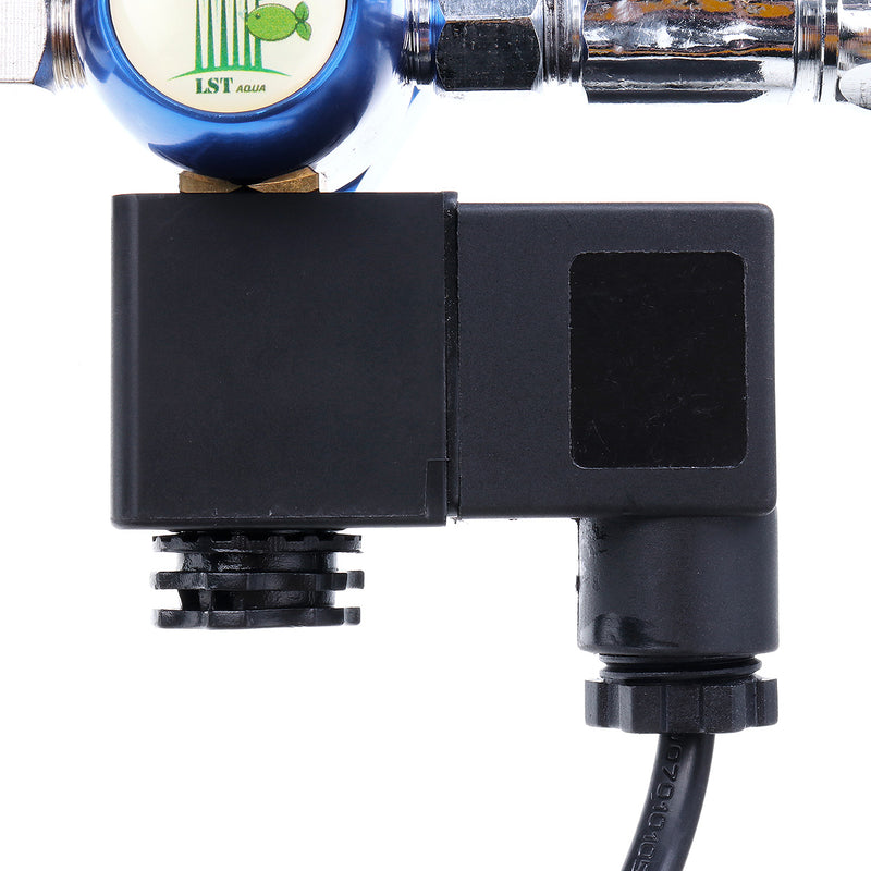 220V G5/8 Aquarium Co2 Regulators Check Valve Bubble Counter Solenoid+1.4m Cable