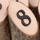 Complete Set 1-10 Wedding Table Numbers Raw Freestanding Tabletop Decor