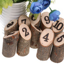 Complete Set 1-10 Wedding Table Numbers Raw Freestanding Tabletop Decor