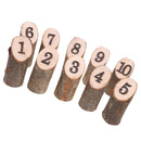 Complete Set 1-10 Wedding Table Numbers Raw Freestanding Tabletop Decor