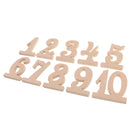 Natural Wood Table Numbers 1-10 Set for Rustic Wedding Baby Shower Decor Freestanding