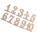 Natural Wood Table Numbers 1-10 Set for Rustic Wedding Baby Shower Decor Freestanding