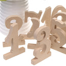 Natural Wood Table Numbers 1-10 Set for Rustic Wedding Baby Shower Decor Freestanding