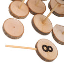 Complete Set Inlaid 1-10 Wedding Table Numbers Raw Freestanding Timber Base