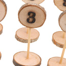 Complete Set Inlaid 1-10 Wedding Table Numbers Raw Freestanding Timber Base
