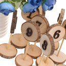 Complete Set Inlaid 1-10 Wedding Table Numbers Raw Freestanding Timber Base