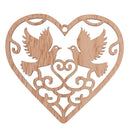 Pack of 10 Heart Shape Bird Cutout Wood Tags with String Embellishment DIY Craft