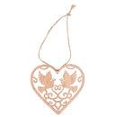 Pack of 10 Heart Shape Bird Cutout Wood Tags with String Embellishment DIY Craft