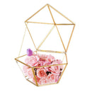 Clear Glass Faceted Geometric Terrarium Succulent Plant Tabletop Box Art Decor Wedding Favor