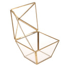Clear Glass Faceted Geometric Terrarium Succulent Plant Tabletop Box Art Decor Wedding Favor