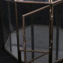 Vintage Geometric Terrarium Metal Faceted Succulent Plants Air Planter Anti Brass