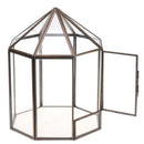 Vintage Geometric Terrarium Metal Faceted Succulent Plants Air Planter Anti Brass