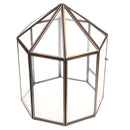 Vintage Geometric Terrarium Metal Faceted Succulent Plants Air Planter Anti Brass
