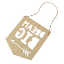 Wooden Message Wall Plaque Dream Big European Style Wood Hanging Sign Art Inspirational Home Door Decoration
