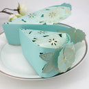 Magicdeal Flower Triangle Style Chocolate Boxes Wedding Party Favors Pack Of 50PCS
