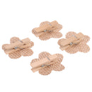Hessian Burlap Flowers Burlap Lace Plum Flowers with Buckle for Christmas Wedding Bridal Decoration-4pcs
