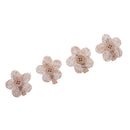 Hessian Burlap Flowers Burlap Lace Plum Flowers with Buckle for Christmas Wedding Bridal Decoration-4pcs