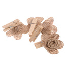 4pcs Hessian Burlap Flowers Rustic Wedding Craft Making Decoration