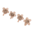 4pcs Hessian Burlap Flowers Rustic Wedding Craft Making Decoration