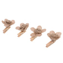 4pcs Hessian Burlap Flowers Rustic Wedding Craft Making Decoration