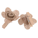 4pcs Hessian Burlap Flowers Rustic Wedding Craft Making Decoration