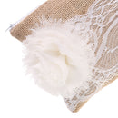Country Bridesmaids Burlap Lace Flower Clutch Gift Evening Party WomenÂ’s Makeup Bag