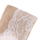 Country Bridesmaids Burlap Lace Flower Clutch Gift Evening Party WomenÂ’s Makeup Bag