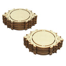 10pcs Vintage Wooden Mirror Frame Shapes Embellishment Ornament DIY Craft
