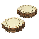 10pcs Vintage Wooden Mirror Frame Shapes Embellishment Ornament DIY Craft