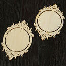 10pcs Vintage Wooden Mirror Frame Shapes Embellishment Ornament DIY Craft