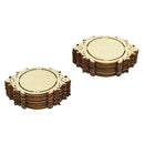 10pcs Vintage Wooden Mirror Frame Shapes Embellishment Ornament DIY Craft