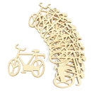 Pack of 10 Pieces Handcraft Bicycle Shape Wood Crafts Embellishment Scrapbooking DIY