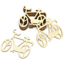 Pack of 10 Pieces Handcraft Bicycle Shape Wood Crafts Embellishment Scrapbooking DIY