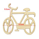 Pack of 10 Pieces Handcraft Bicycle Shape Wood Crafts Embellishment Scrapbooking DIY