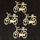 Pack of 10 Pieces Handcraft Bicycle Shape Wood Crafts Embellishment Scrapbooking DIY