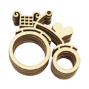 Pack of 10pcs 2mm Handmade Love Heart Bicycle Wood Crafts DIY