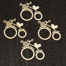 Pack of 10pcs 2mm Handmade Love Heart Bicycle Wood Crafts DIY