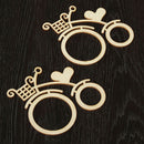 Pack of 10pcs 2mm Handmade Love Heart Bicycle Wood Crafts DIY
