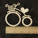 Pack of 10pcs 2mm Handmade Love Heart Bicycle Wood Crafts DIY