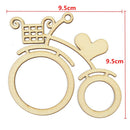 Pack of 10pcs 2mm Handmade Love Heart Bicycle Wood Crafts DIY
