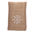 Pack of 10 Burlap Linen Jute Twine Bags Sweets Candy Bags Pouch with Snowflake Decoration