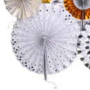 Set of 8PCS Shiny Tissue Paper Pinwheel Folding Hanging Fan Wedding Party Decoration