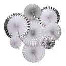 8pcs/Set Tissue Paper Wheel Folding Hanging Fan Backdrop Party Decor