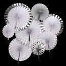 8pcs/Set Tissue Paper Wheel Folding Hanging Fan Backdrop Party Decor