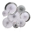 8pcs/Set Tissue Paper Wheel Folding Hanging Fan Backdrop Party Decor