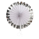 Set of 8pcs Silver Glitter Tissue Paper Pinwheel Folding Wall Door Hanging Fan Backdrop Wedding Party Decora